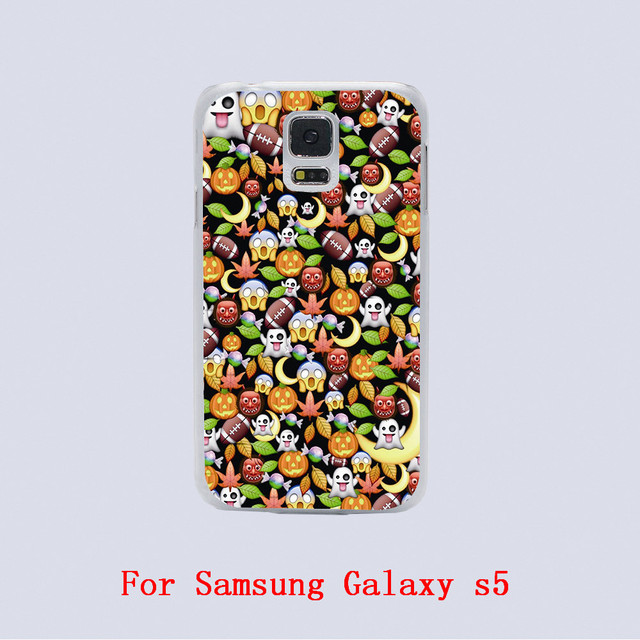 Halloween emoji Design Transparent phone cover cases For Samsung Galaxy S3 9300 /S4 /S5 /S6 /S6 Edge