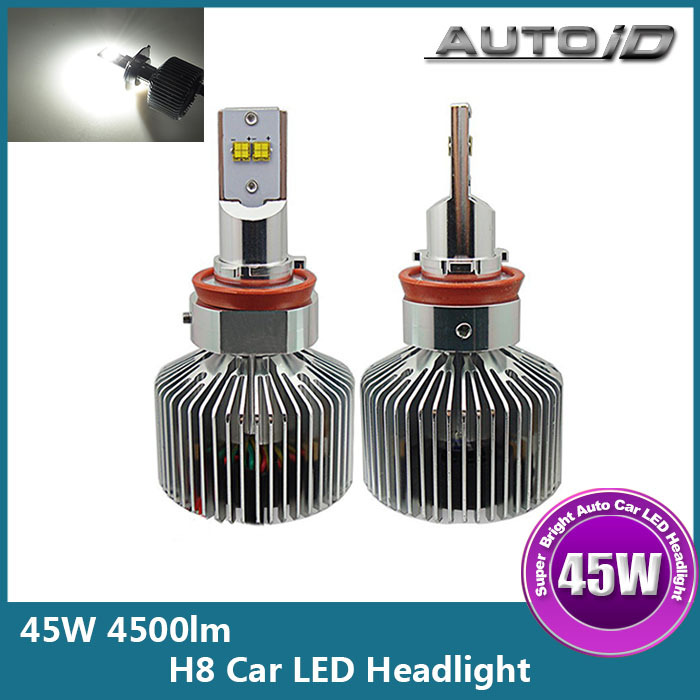 High Power 45W 4500lm H8 LED Car Headlight Conversion Kit Bulb Lamp DRL 6000K 12V 24V White