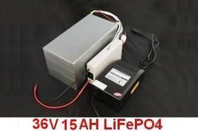 Экологически чистая железа лития ( LiFePO4 ) аккумулятор 36 В 15AH с мешком, Bms, Зарядное устройство