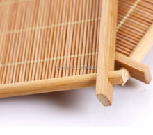  6pcs Lot 100 Natural Bamboo Wood Trays For Tea Trays 7cm 7cm Creative Chinese Word