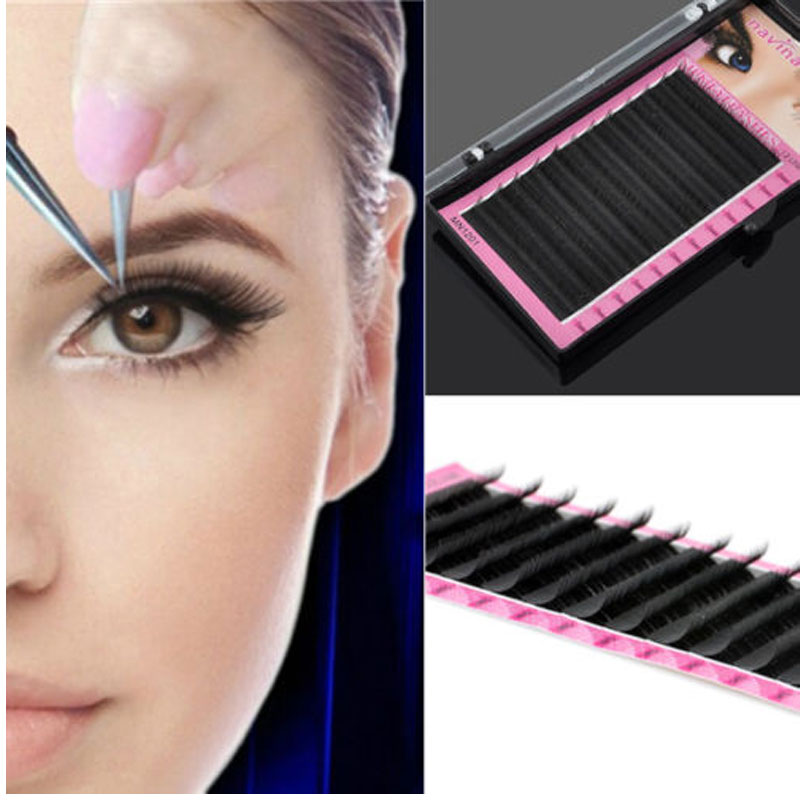 Makeup Individual False Eyelashes Thick Curl Eye Lash Extensions Tool 8 10 12mm