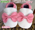 Baby Shoes Newborn Kids First Walkers Girls Boys Leather Soft Outsole Indoor Floor Cute White Pink