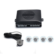 IOKONE 4 sensor video parking sensor with image and nutural human voice and buzzer color red white black grey silver etc