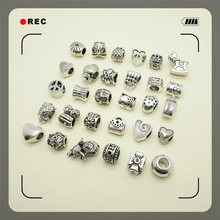 Mixed 60pcs big hole Loose Beads European pendant