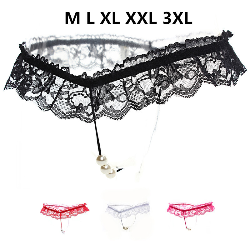 M 3XL Sexy Women G String Underwear Lady s Thongs Lady Panties Lace Lingerie Plus Size