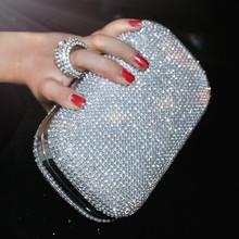 2016 diamond-studded evening bag evening bag with a diamond bag women’s rhinestone banquet handbag day clutch female 3 Color