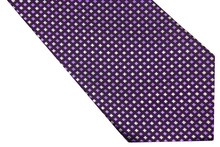 NT0541 2014 Purple White Checks New Classic Silk Polyester Man s Jacquard Woven Necktie Casual Knitted