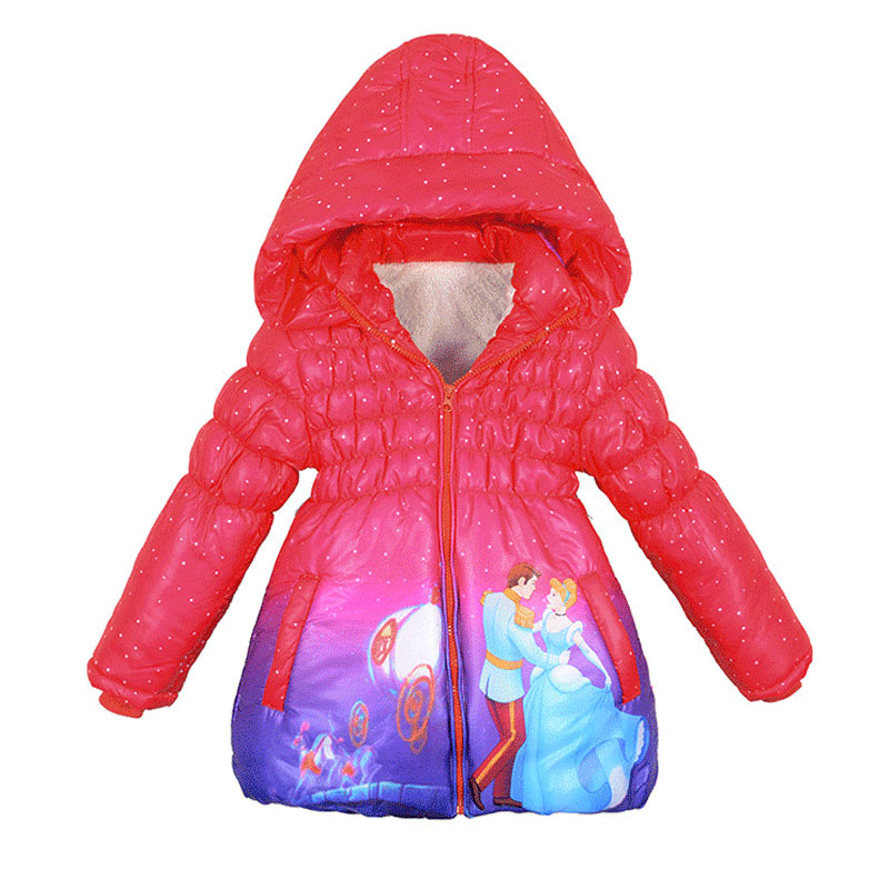 2015 winter coat girl thick warm cotton-padded Outdoor jackets for girls children clothing long outerwear coats for kids clothes