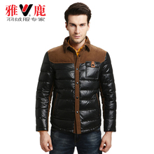 winter jacket men lapel pure color fashion coat men’s winter coats slim thin short down jacket YO39060
