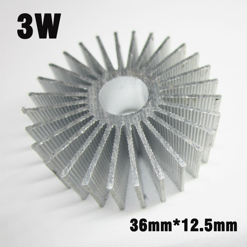 Description Picture 2 of item10pcs 3W LED Radiator Cooler, D36mm H12mm Cylinder Aluminum Profile Heat Sink For 1W 3W 5W High Power LED Lamp DIY Accessories
