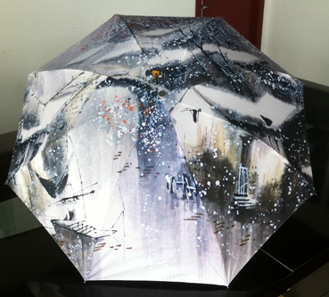 Картина маслом зонтик защиты унти уф рук-чертежа прочный зонтик