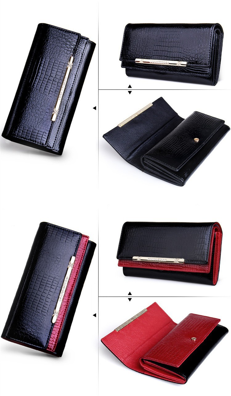 luxury crocodile women wallets genuine leather high quality designer brand wallet lady fashion ...