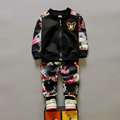 Children s Clothing Sets Girls 2 Pieces Zipper Jacket Flower Pants Tracksuit Kids Boys Sports Suit