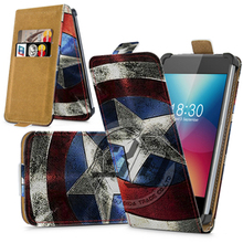 Fly IQ4504 Quad EVO Energie 5 Case Universal 5 Inch Phone Flip PU Leather Printed Cases