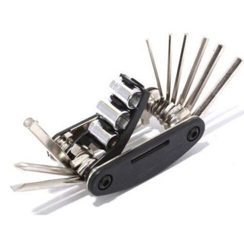 New Bike 16 in 1 Multi function Bicycle Cycling Steel Tools Repair Kits Set