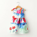 Girls Dresses Baby Girl Clothes Character Painting 2015 Brand New Christmas Costumes Graffiti Vest Dress for