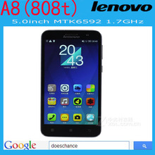Original 5.0” Lenovo A806 / A808T/ A808 A8 RAM 2GB + ROM 16GB OS Android 4.4 Mobile Phone MTK6592 Octa Core 1.7GHz Phones