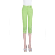 Women Capris Pants Summer 2016 Plus Size Casual Capris For Women Slim Cotton Candy Calf-Length Pant Free Shipping