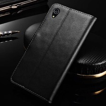 M4 Aqua Luxury Genuine Leather Phone Case For Sony Xperia M4 Aqua E2303 E2333 E2353 Wallet