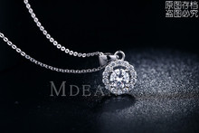 S925 Necklace Pendant white gold filled jewelry for women vintage wedding chain necklace wholesale 2015 New