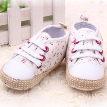 Lovely 0 12M Baby Kid Girl Crib Shoes Toddler Soft Sole Sneakers Prewalker Free Shipping