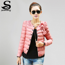 2014 new women ZAB padded jacket to keep warm in winter ladies fashion decorative bow Slim