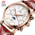 TSS gold shell flour quartz watch men watch three pin 50m waterproof sports watch 24 hours