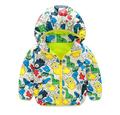 2016 New Baby Boy Autumn Winter Warm Clothes Kids Hooded Printed Cartoon Jacket Children s Warm