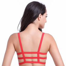 2016 Sexy Women Cotton Padded Bra Crop Tops Sport Vest Cut Out Beach Tank Tops