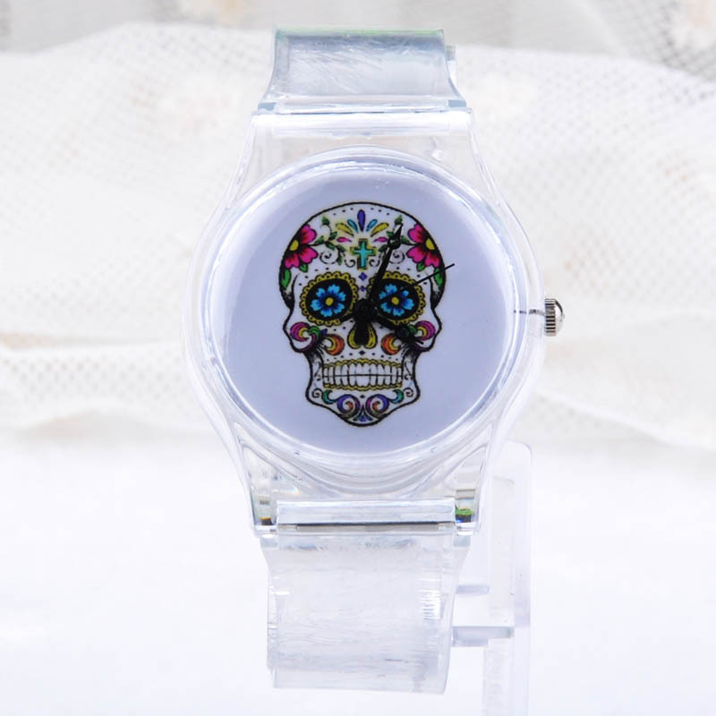 Transparent Series Sweet Fresh Summer 2015 Rubber Watch Unisex Silicone Quartz Women Men WristWatch Clock Wrist
