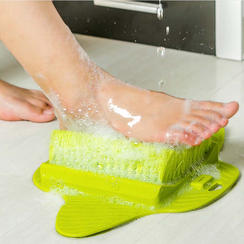 Feet Foot Bath Shower Brush Spa Washer Cleaner Scrubber Massager Foot wear With Sucker Can hang