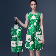 2016 New pattern mother and daughter clothes Family Matching Outfits Clothing Korean fashion a-line dress mother & kids