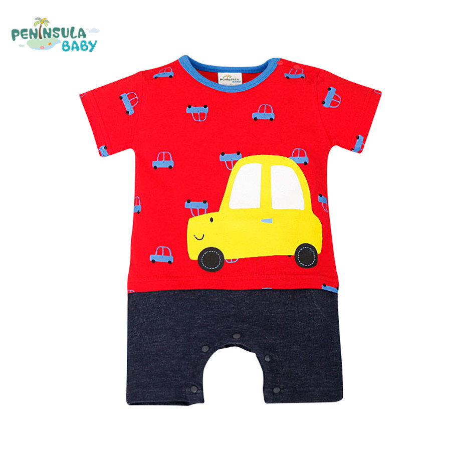 Cute Baby Boy Girl Clothes Cartoon Animals Short Sleeve ...