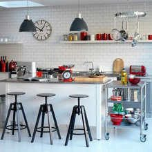Top,The village of retro furniture,Vintage metal bar chair,anti rust treatment,Bar furniture sets,black metal Lifting bar stool