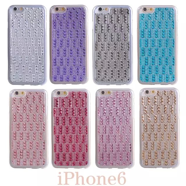 Gem Diamond Pattern Transparent Soft TPU Cases for font b iPhone6 b font 4 7