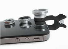 3 In 1 Universal Clip camera Mobile Phone Lens Fish Eye Macro Wide Angle for iphone