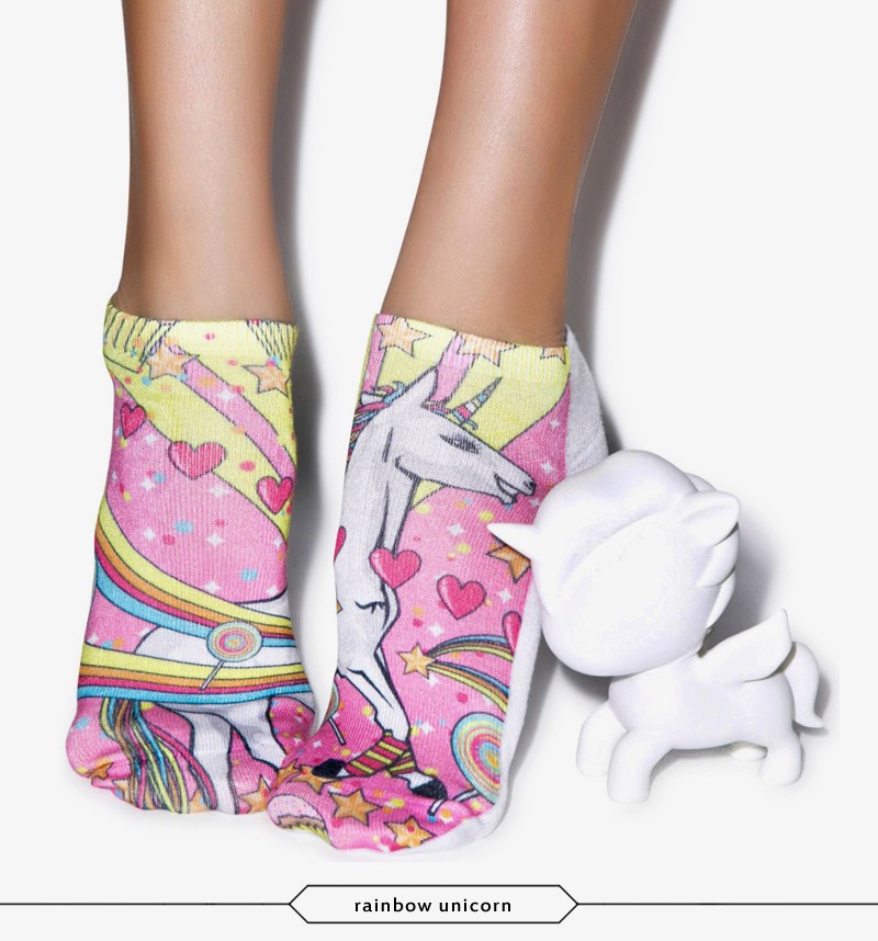 Multiple Colors Harajuku 3D Printed Food Women s Socks calcetines Casual Charactor Socks Unisex Low Cut