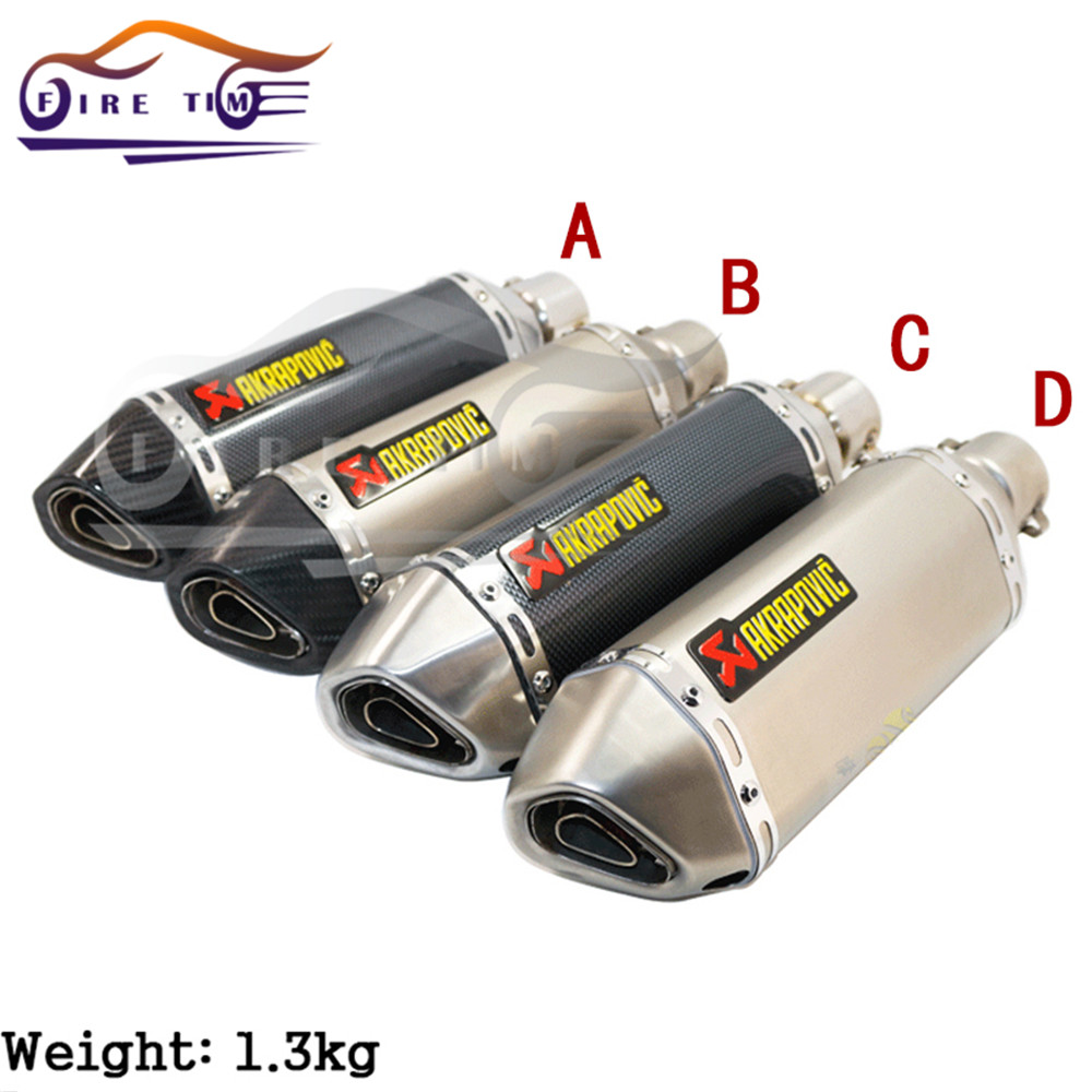 new 4 types Universal motorcycle scooter Exhaust Muffler pipe Akrapovic