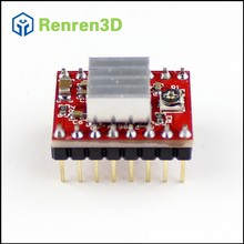 4Pcs/lot Reprap Stepper Driver A4988 Stepper Motor Driver Module with Heatsink for 3D Printer Machine