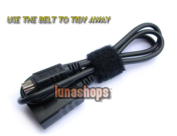 USB 2.0 Black Female to Mini Male adapter Converter Cable LN001406