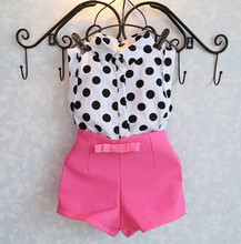new summer girls clothing sets girl baby clothes polka dot coat pink pants baby clothing