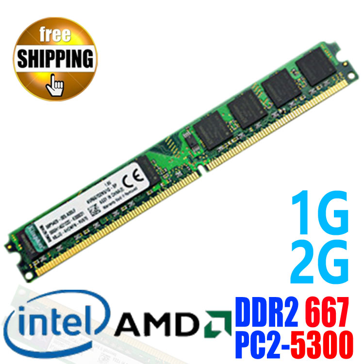 Wholesale Brand New DDR2 DDR 2 667Mhz / PC2 5300 1GB 2GB For Desktop PC DIMM Memory RAM / compatible with DDR2 533 667 Mhz