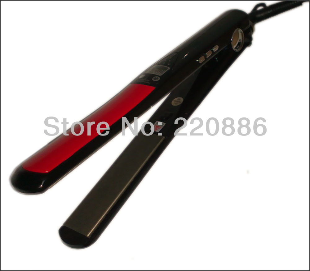 LCD Display Titanium Plates Flat Iron Straightening Irons Styling Tools