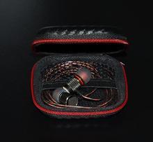 Square Hard Earphone Storage Bag Square Storage BOX Leather Earphone Case Storage Bag for Earphone accessories