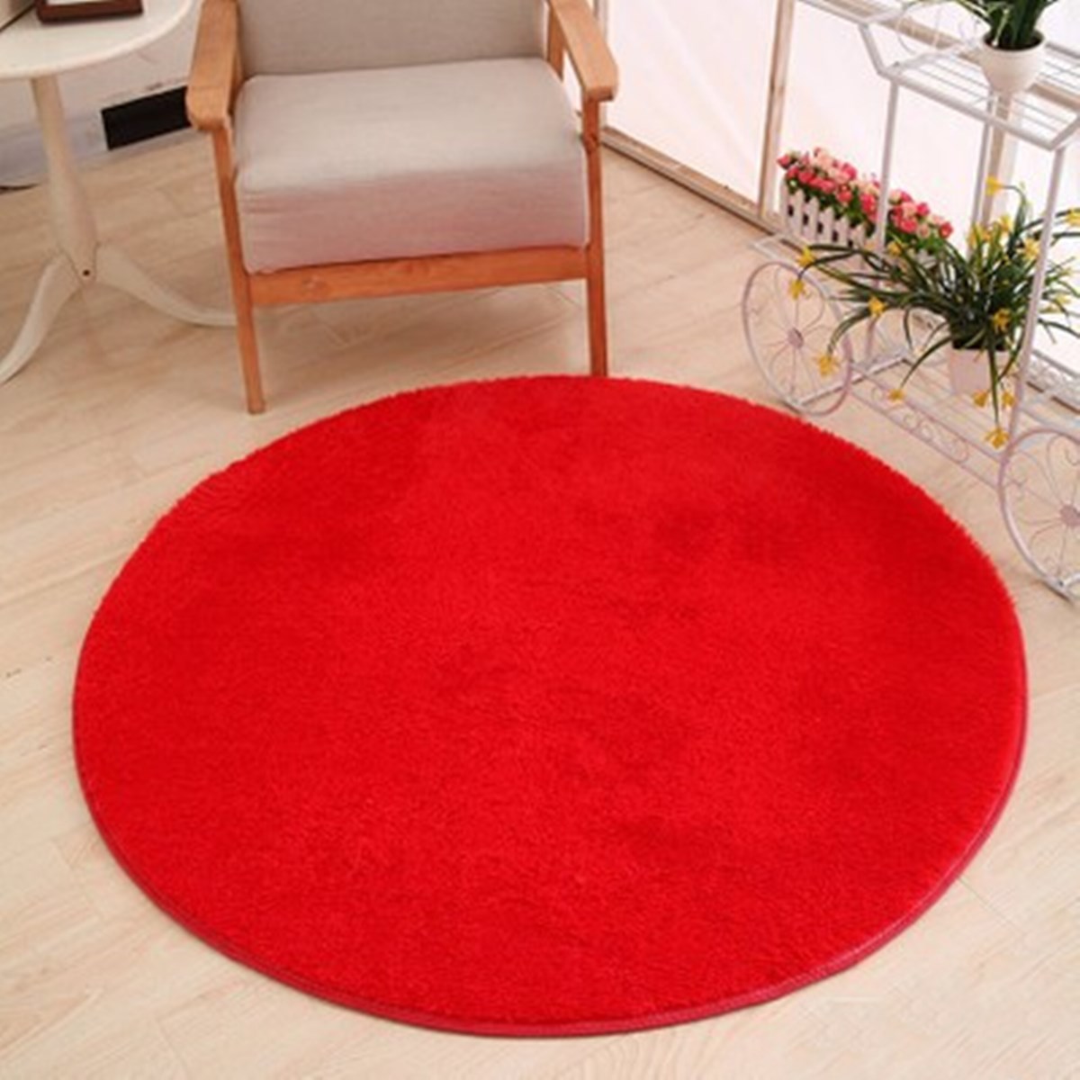 Compra rojo alfombras redondas online al por mayor de China, Mayoristas