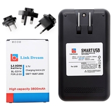 Link Dream Mobile Phone Battery for LG G3 D855 with US Plug Dock Battery Wall Charger