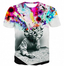 New fashion The Thinker Printing Abstract t-shirt Unisex Women/Men Casual 3d t shirt for men/women harajuku tee shirt