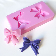 1Pcs Kitchen Accessories Baking Tools 3D Sugarcraft Silicone Molds For Cupcke Cake Decoration Cute Bows Chocolate Fondant Mold