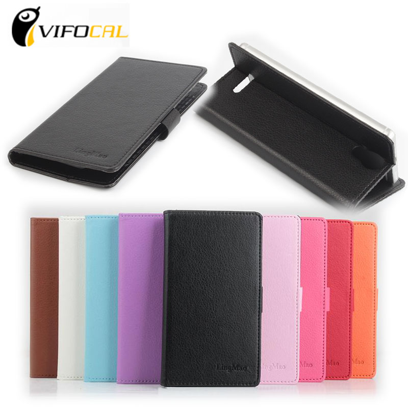DOOGEE X6 Flip Case litchi stria Credit Card Slot 100% Original Protective Leather Cover For DOOGEE X6 Pro Mobile Phone