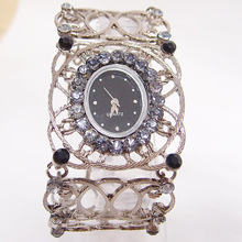 New Fashion Women Nice Crystal Bangle Watch Ladies Cuff Quartz Watch vintage watch women dress watches